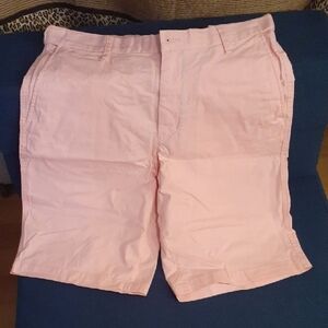 Lands' End Men's Light Pink Flat Front Shorts, 32, NEW
